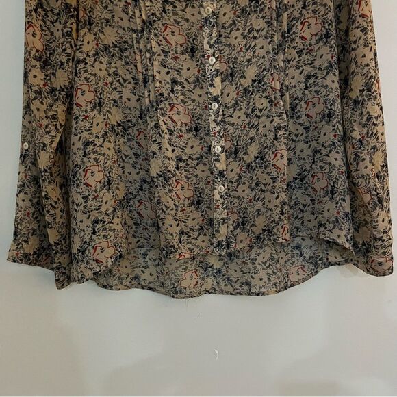 PINS AND NEEDLES Anthropology Multicolor Floral Print Blouse. Size XS - Picture 5 of 9